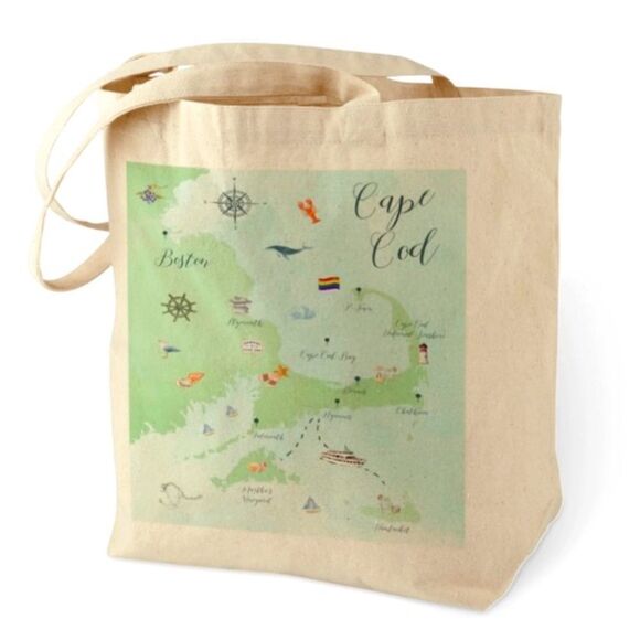 Cape Cod Canvas Tote Bag - Picture 1 of 3